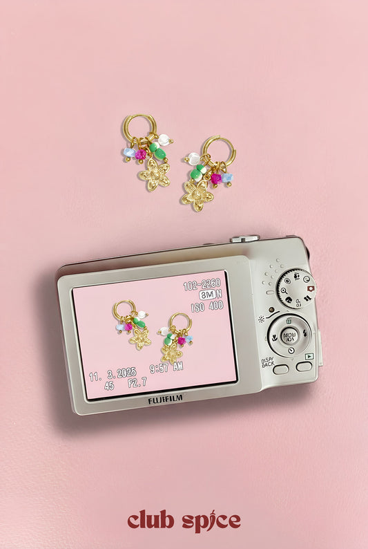Stainless Steel Drop Earrings Flower Casual Daily Romantic Series Women's jewelry