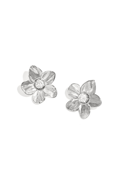Stainless Steel Stud Earrings Flower Casual Daily Simple Series Women's jewelry