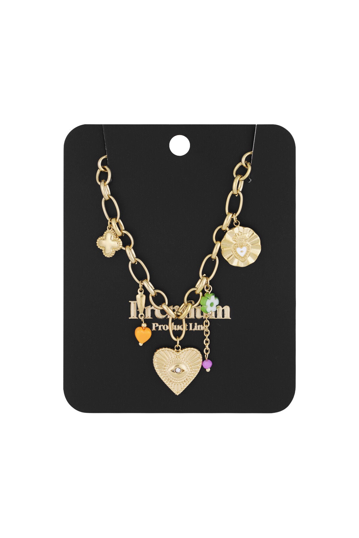 charm necklace eye wedge