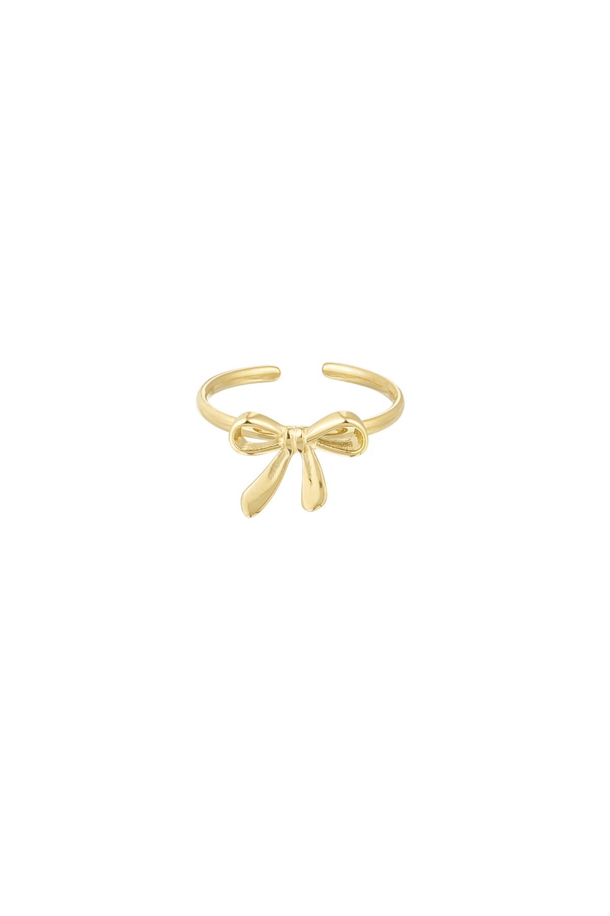 Elegant Adjustable Bow Knot Ring in Silver & Gold