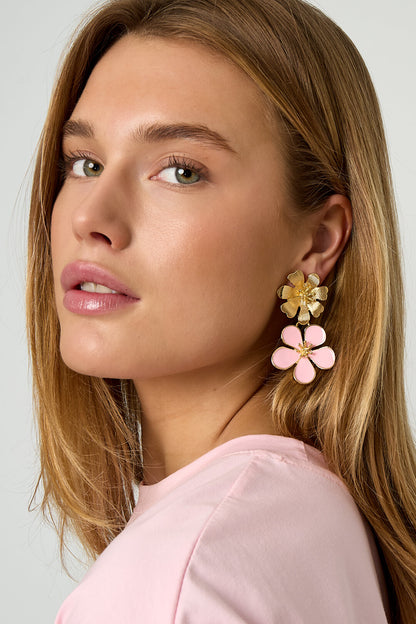 earrings 2 times flower