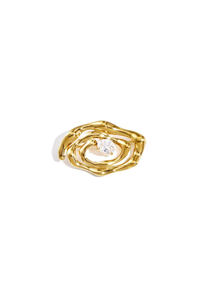 Hypnosis brooch with stone
