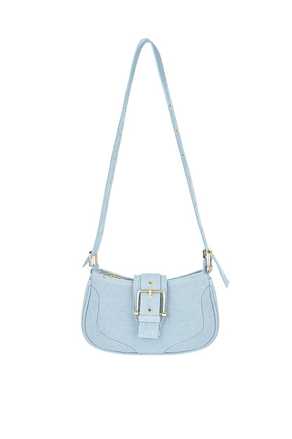 Colored bag with buckle detail
