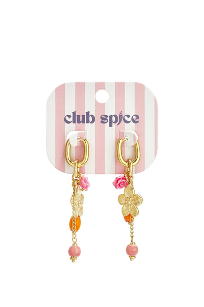 Stainless Steel Dangle Earrings Flower Casual Daily Romantic Series Women's jewelry