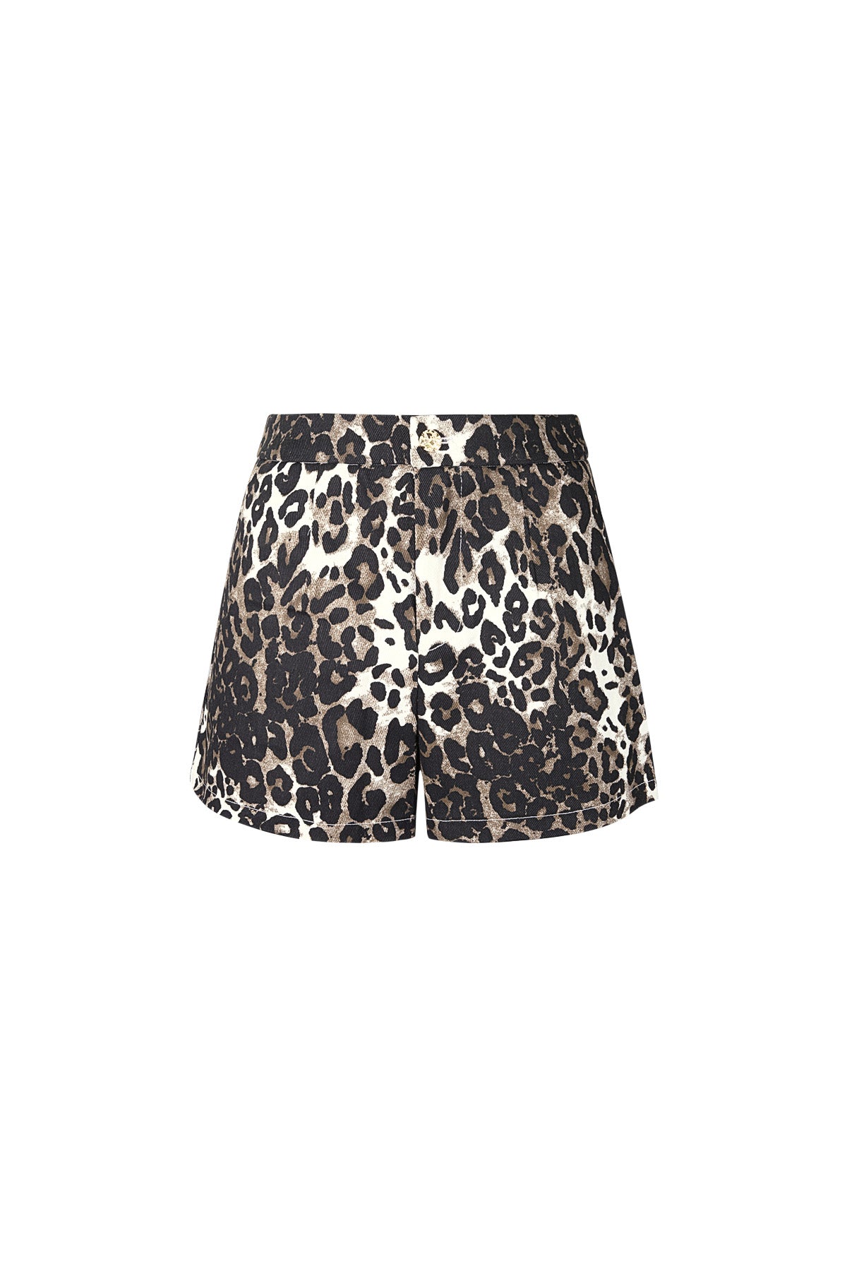 Cotton Women's Shorts Leopard Print High Waist