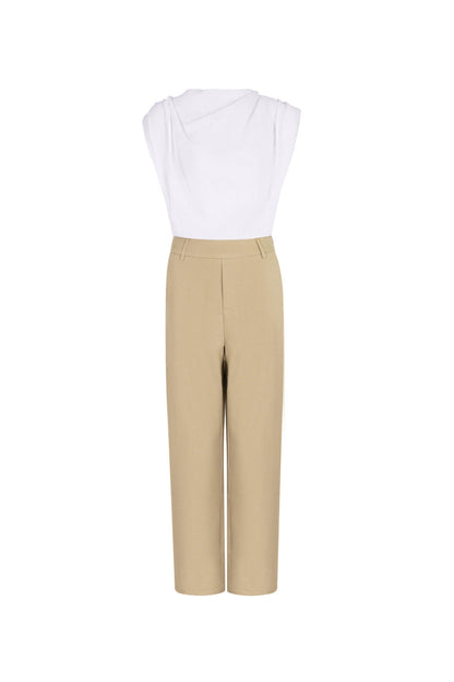 Cotton Blend Women's Wide Leg Bodysuit Spring/Summer Comfort Fit