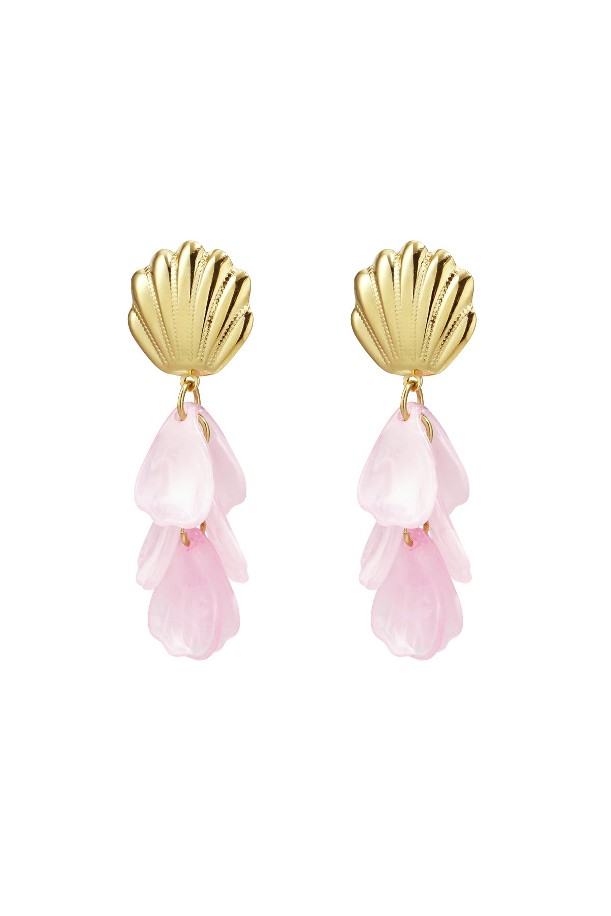 Shell earrings with mother of pearl