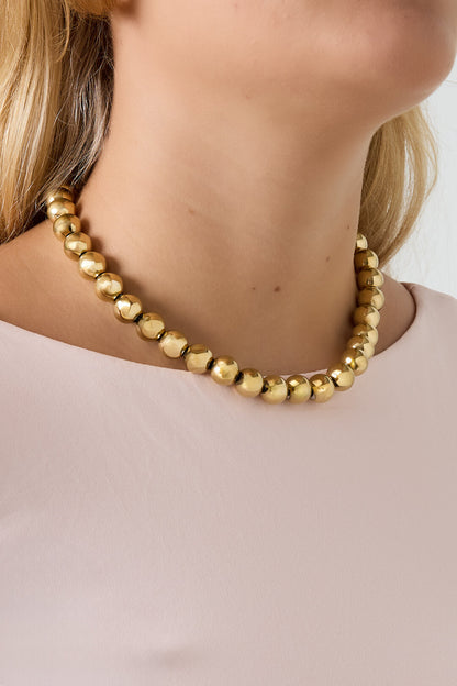 Hollow bead necklace-12mm