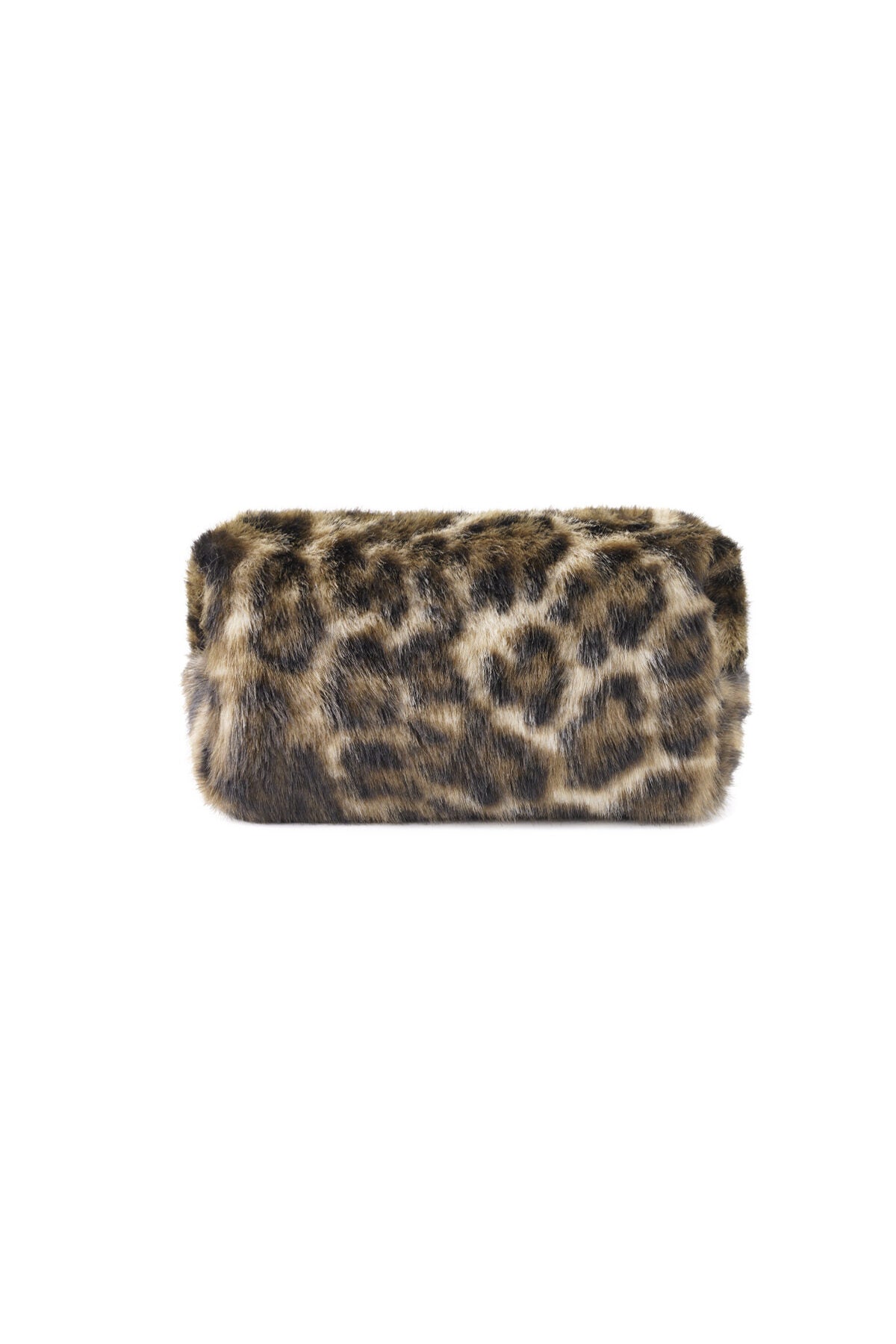 Soft leopard makeup bag