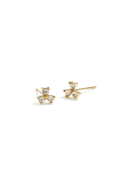 Fine earrings with 3 stones