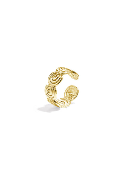 Adjustable twisted ring