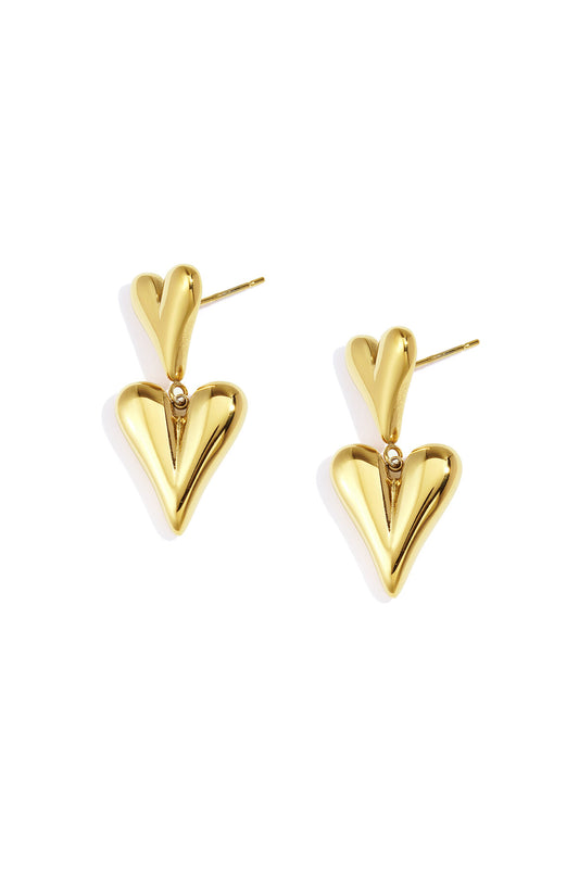 Stainless Steel Drop Earrings Heart Casual Daily Simple Series Women's jewelry
