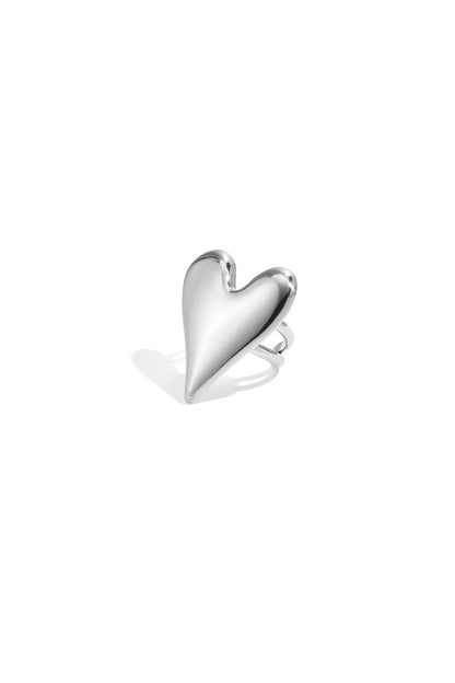 Statement ring with large heart