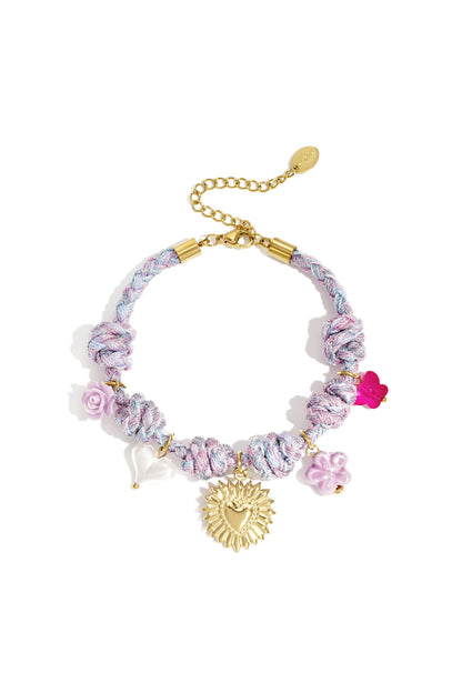 Rope Charm Bracelets Heart Sweet Daily Romantic Series Women's jewelry