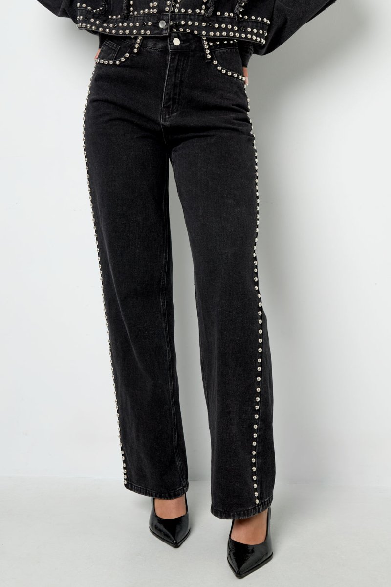 Woven Cotton Women's Straight Leg Pants Street Solid Color - Velaris Femme